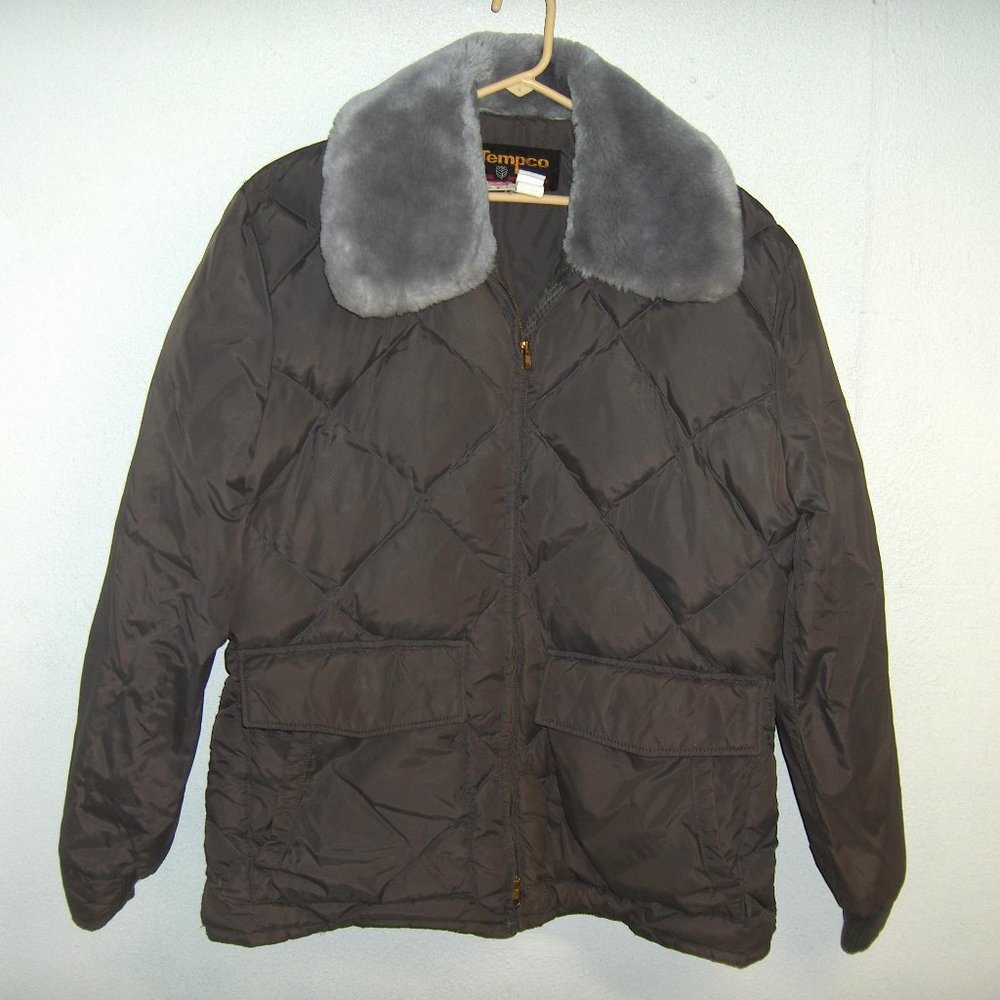 Tempco Coat Goose Down Insulation Measures 46" Chest Gem